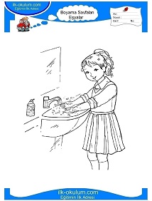 Çocuklar İçin Sabunluk Boyama Sayfaları 